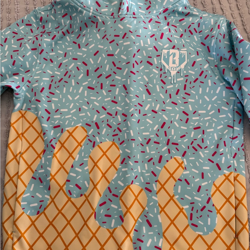 Colorful Patterned Men's Hoodie - Picture 4 of 4